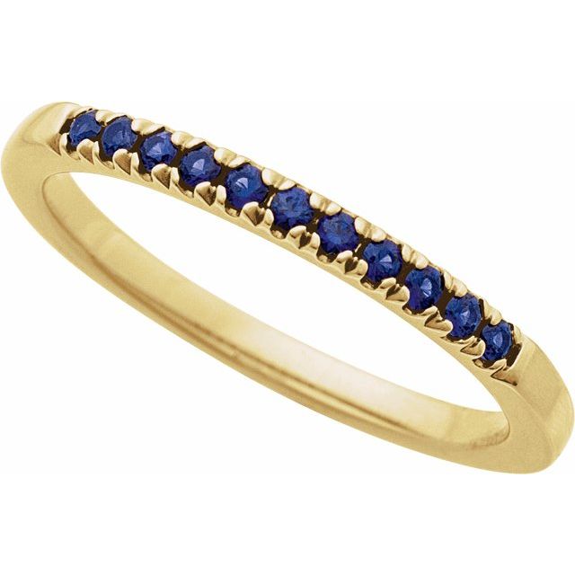 689237 / Ring / Set / 14K Yellow / Natural Blue Sapphire / Round / 1.5 Mm / Polished / Natural Blue Sapphire Stackable Ring