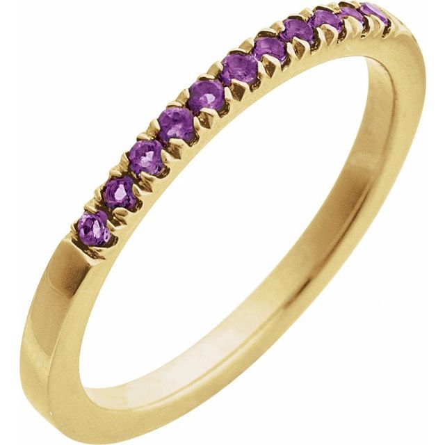 Natural Amethyst Stackable Ring