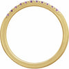 689237 / Ring / Set / 14K Yellow / Natural Amethyst / Round / 1.5 Mm / Polished / Natural Amethyst Stackable Ring
