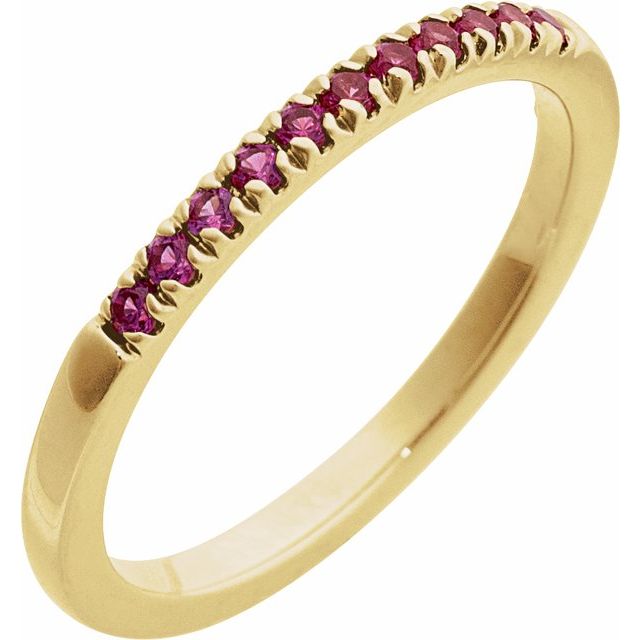 Natural Ruby Stackable Ring