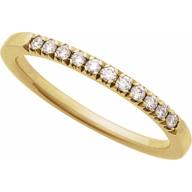 689237 / Ring / Set / 14K Yellow / Natural Diamond / Round / 1.5 Mm / Polished / 1/6 Ctw Natural Diamond Stackable Ring
