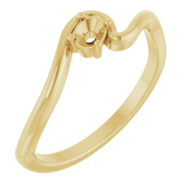 Unset Oval Freeform Bypass Ring Mounting