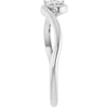 126993 / Ring / Set / 14K White / Lab-Grown Diamond / Oval / 4 X 3 Mm / Polished / 1/6 Ct Lab-Grown Diamond Freeform Solitaire Ring