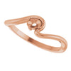 126993 / Ring / Unset / 10K Rose / Oval / 4 X 3 Mm / Polished / Freeform Solitaire Ring Mounting