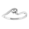 126993 / Ring / Unset / 10K White / Oval / 4 X 3 Mm / Polished / Freeform Solitaire Ring Mounting