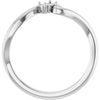 126993 / Ring / Unset / 10K White / Oval / 4 X 3 Mm / Polished / Freeform Solitaire Ring Mounting