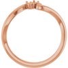126993 / Ring / Unset / 10K Rose / Oval / 4 X 3 Mm / Polished / Freeform Solitaire Ring Mounting