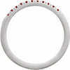 689237 / Ring / Set / 14K White / Natural Mozambique Garnet / Round / 1.5 Mm / Polished / Natural Mozambique Garnet Stackable Ring