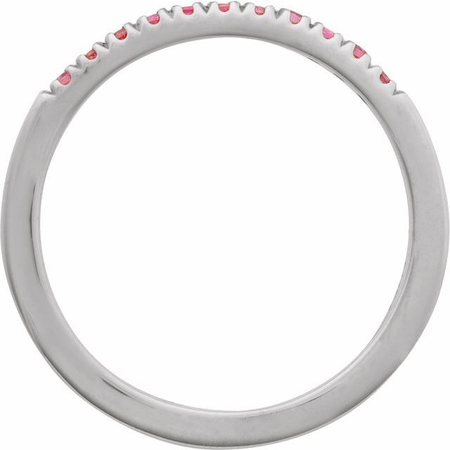 689237 / Ring / Set / 14K White / Natural Pink Tourmaline / Round / 1.5 Mm / Polished / Natural Pink Tourmaline Stackable Ring