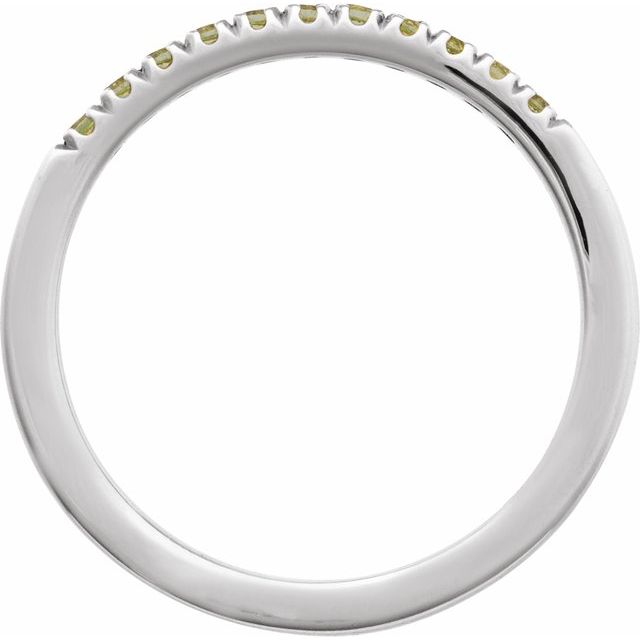 689237 / Ring / Set / 14K White / Natural Peridot / Round / 1.5 Mm / Polished / Natural Peridot Stackable Ring