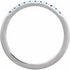 689237 / Ring / Set / 14K White / Natural London Blue Topaz / Round / 1.5 Mm / Polished / Natural London Blue Topaz Stackable Ring