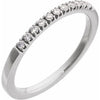689237 / Ring / Set / 14K White / Natural Diamond / Round / 1.5 Mm / Polished / 1/6 Ctw Natural Diamond Stackable Ring