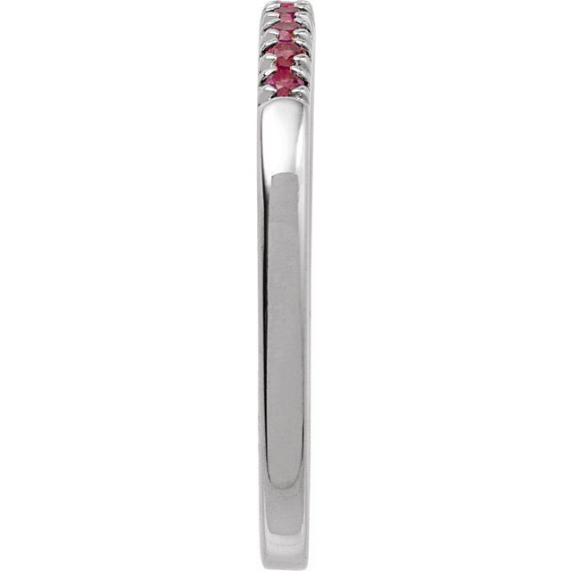 689237 / Ring / Set / 14K White / Natural Ruby / Round / 1.5 Mm / Polished / Natural Ruby Stackable Ring