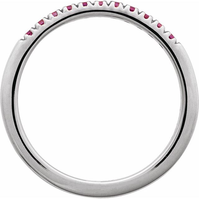 689237 / Ring / Set / 14K White / Natural Ruby / Round / 1.5 Mm / Polished / Natural Ruby Stackable Ring