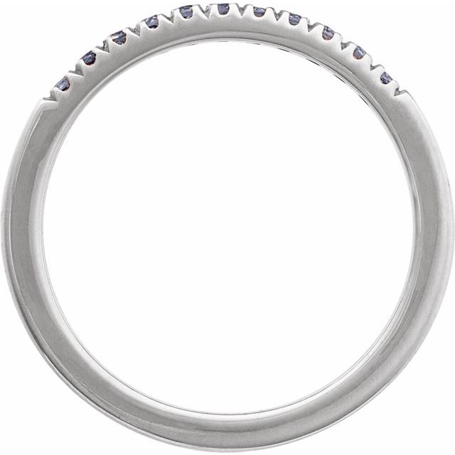 689237 / Ring / Set / 14K White / Natural Alexandrite / Round / 1.5 Mm / Polished / Natural Alexandrite Stackable Ring