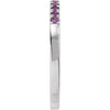689237 / Ring / Set / 14K White / Natural Amethyst / Round / 1.5 Mm / Polished / Natural Amethyst Stackable Ring