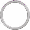 689237 / Ring / Set / 14K White / Natural Amethyst / Round / 1.5 Mm / Polished / Natural Amethyst Stackable Ring