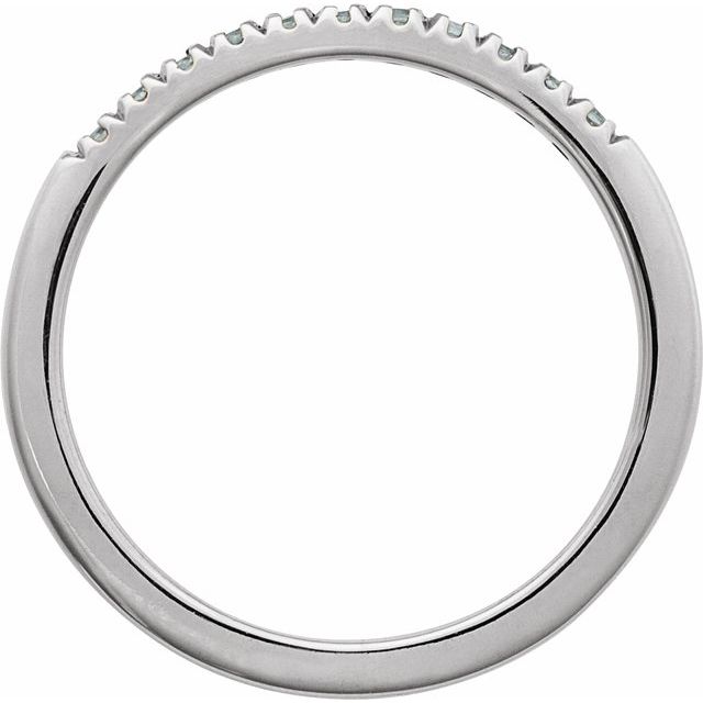 689237 / Ring / Set / 14K White / Natural Aquamarine / Round / 1.5 Mm / Polished / Natural Aquamarine Stackable Ring