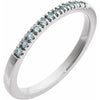 689237 / Ring / Set / 14K White / Natural Aquamarine / Round / 1.5 Mm / Polished / Natural Aquamarine Stackable Ring