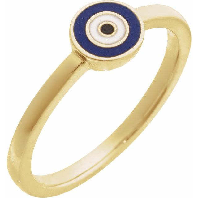 Enamel Evil Eye Ring