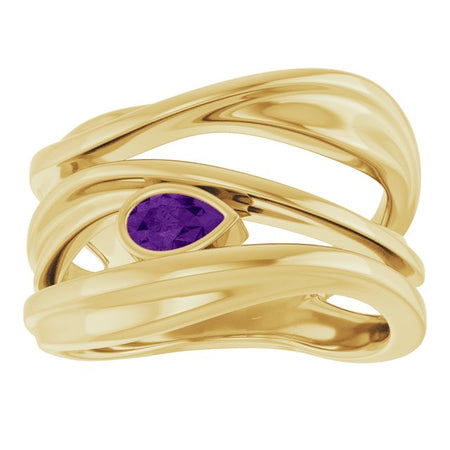 Natural Amethyst | Pear | 5 x 3mm