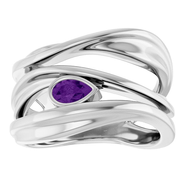 Natural Amethyst | Pear | 5 x 3mm