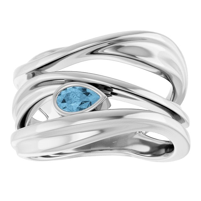 Natural Sky Blue Topaz | Pear | 5 x 3mm