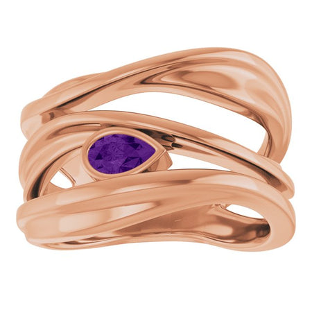 Natural Amethyst | Pear | 5 x 3mm