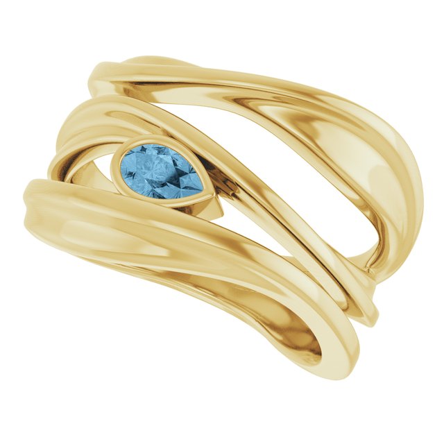 Natural Sky Blue Topaz | Pear | 5 x 3mm