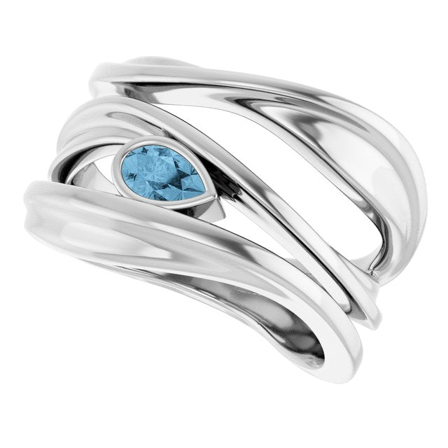 Natural Sky Blue Topaz | Pear | 5 x 3mm