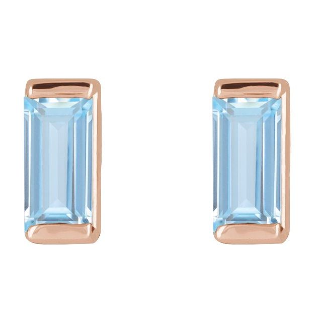 Lab-Grown Aqua Sapphire | Straight baguette | 4 x 2mm