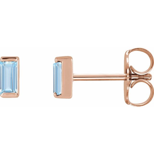 Lab-Grown Aqua Sapphire | Straight baguette | 4 x 2mm