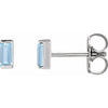 Lab-Grown Aqua Sapphire | Straight baguette | 4 x 2mm