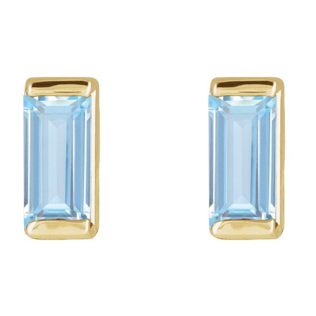 Lab-Grown Aqua Sapphire | Straight baguette | 4 x 2mm