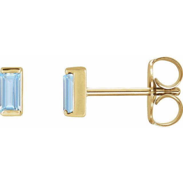 Lab-Grown Aqua Sapphire | Straight baguette | 4 x 2mm