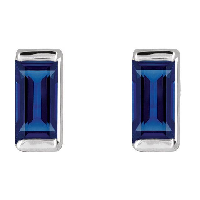 Lab-Grown Blue Sapphire | Straight baguette | 4 x 2mm