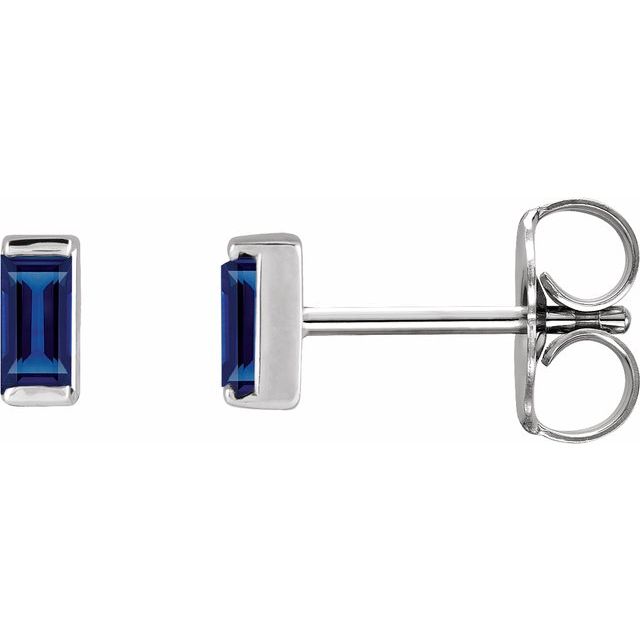 Lab-Grown Blue Sapphire | Straight baguette | 4 x 2mm