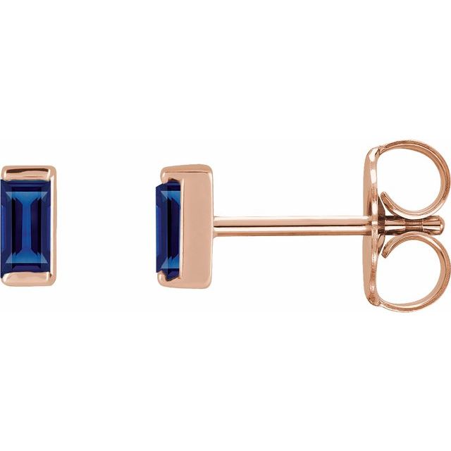 Lab-Grown Blue Sapphire | Straight baguette | 4 x 2mm