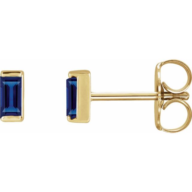 Lab-Grown Blue Sapphire | Straight baguette | 4 x 2mm