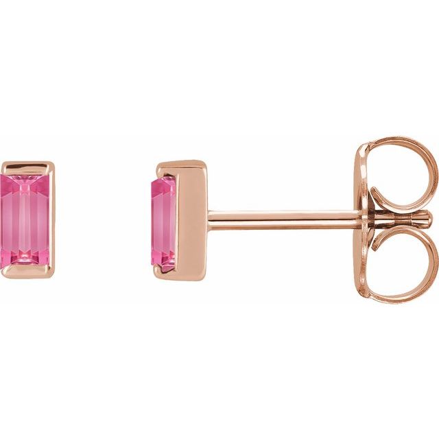 Natural Pink Tourmaline | Straight baguette | 4 x 2mm