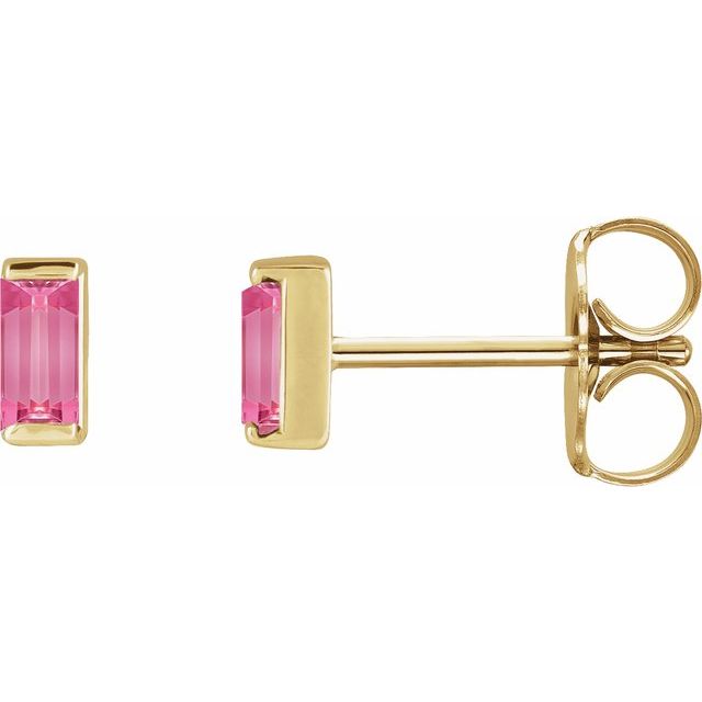 Natural Pink Tourmaline | Straight baguette | 4 x 2mm