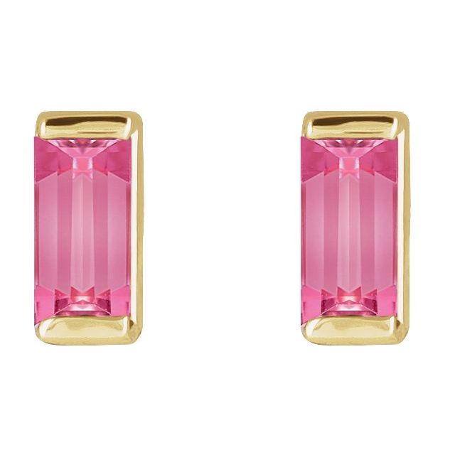 Natural Pink Tourmaline | Straight baguette | 4 x 2mm