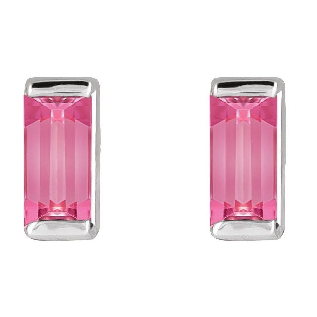 Natural Pink Tourmaline | Straight baguette | 4 x 2mm