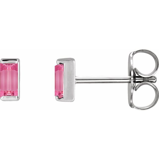Natural Pink Tourmaline | Straight baguette | 4 x 2mm