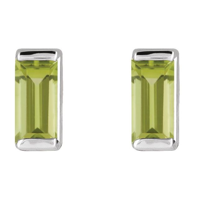 Natural Peridot | Straight baguette | 4 x 2mm