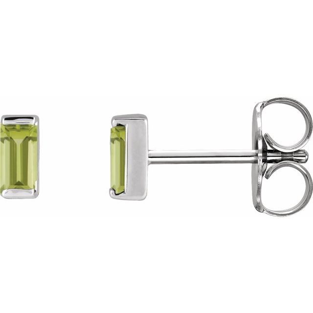Natural Peridot | Straight baguette | 4 x 2mm