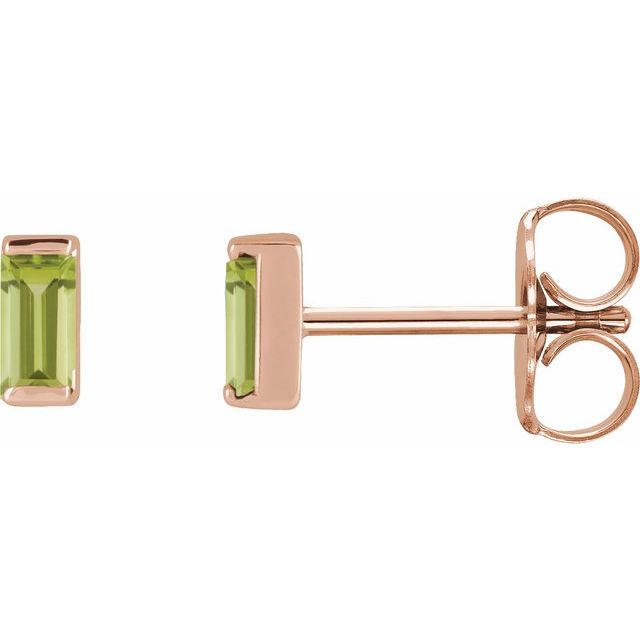 Natural Peridot | Straight baguette | 4 x 2mm