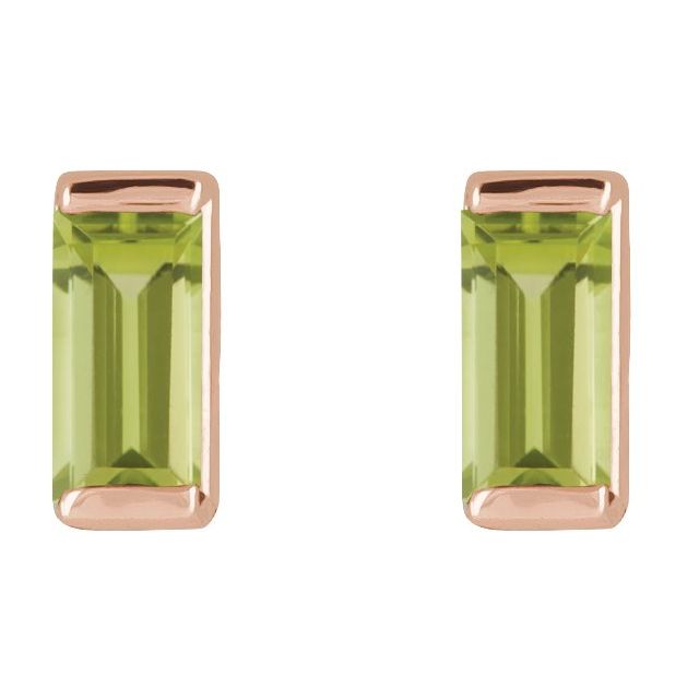 Natural Peridot | Straight baguette | 4 x 2mm