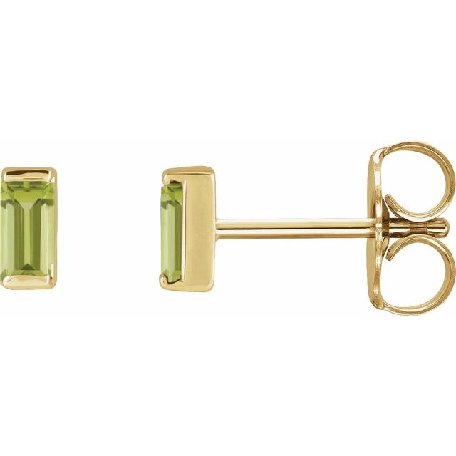 Natural Peridot | Straight baguette | 4 x 2mm