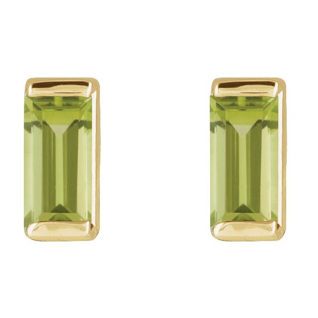 Natural Peridot | Straight baguette | 4 x 2mm